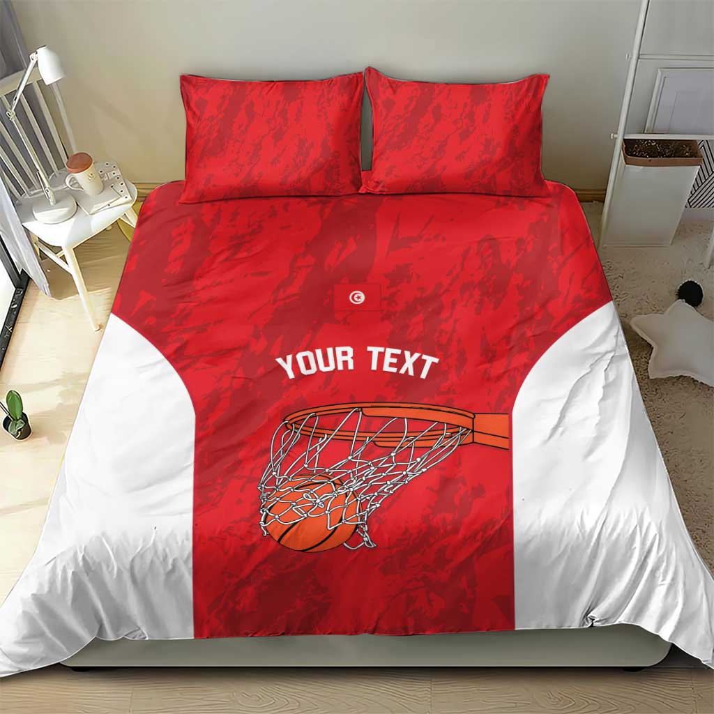 Tunisia Basketball Custom Bedding Set Go Champions Eagles of Carthage - Wonder Print Shop