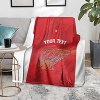 Tunisia Basketball Custom Blanket Go Champions Eagles of Carthage - Wonder Print Shop