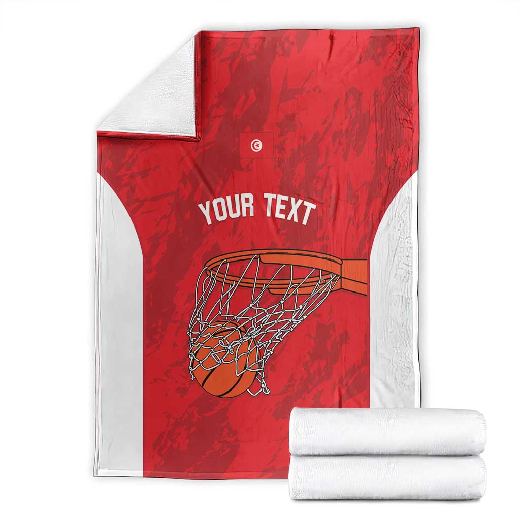 Tunisia Basketball Custom Blanket Go Champions Eagles of Carthage - Wonder Print Shop