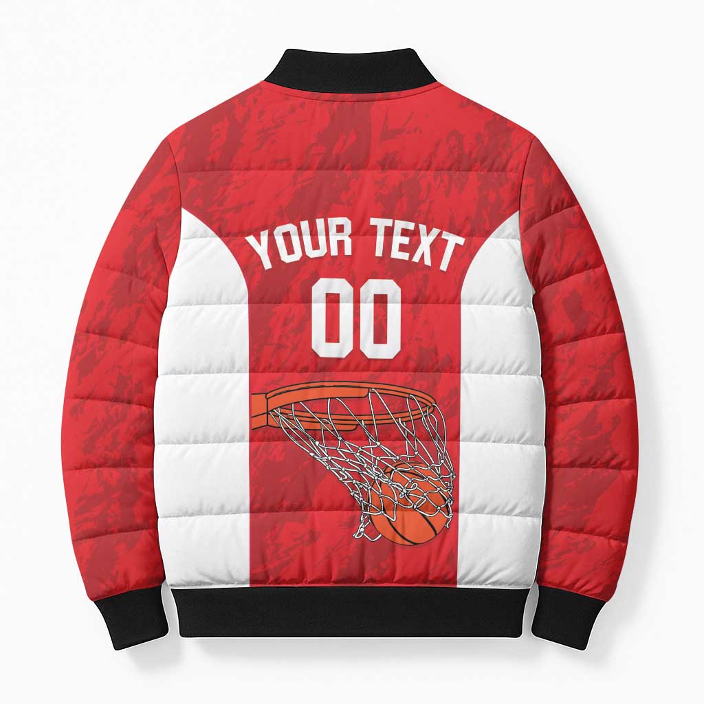 Tunisia Basketball Custom Bomber Puffer Jacket Go Champions Eagles of Carthage - Wonder Print Shop