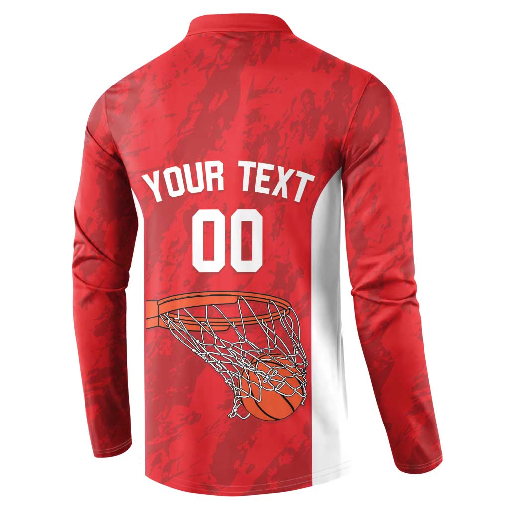 Tunisia Basketball Custom Button Sweatshirt Go Champions Eagles of Carthage - Wonder Print Shop