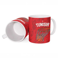 Tunisia Basketball Custom Ceramic Mug Go Champions Eagles of Carthage - Wonder Print Shop