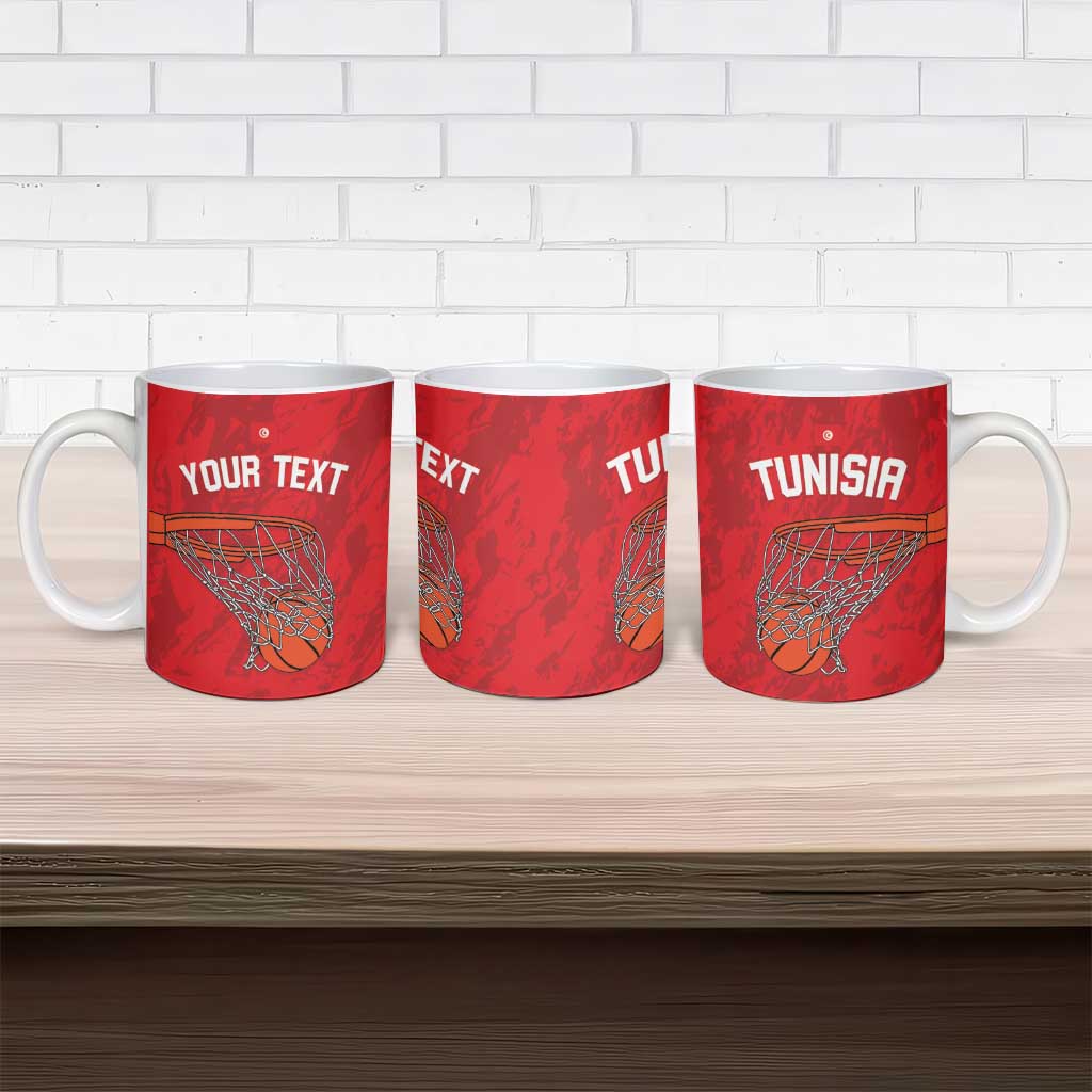 Tunisia Basketball Custom Ceramic Mug Go Champions Eagles of Carthage - Wonder Print Shop