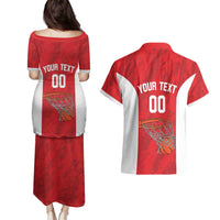 Tunisia Basketball Custom Couples Matching Puletasi and Hawaiian Shirt Go Champions Eagles of Carthage - Wonder Print Shop