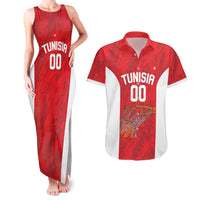 Tunisia Basketball Custom Couples Matching Tank Maxi Dress and Hawaiian Shirt Go Champions Eagles of Carthage - Wonder Print Shop