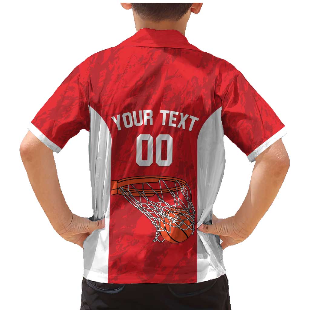 Tunisia Basketball Custom Family Matching Mermaid Dress and Hawaiian Shirt Go Champions Eagles of Carthage - Wonder Print Shop