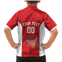 Tunisia Basketball Custom Family Matching Mermaid Dress and Hawaiian Shirt Go Champions Eagles of Carthage - Wonder Print Shop