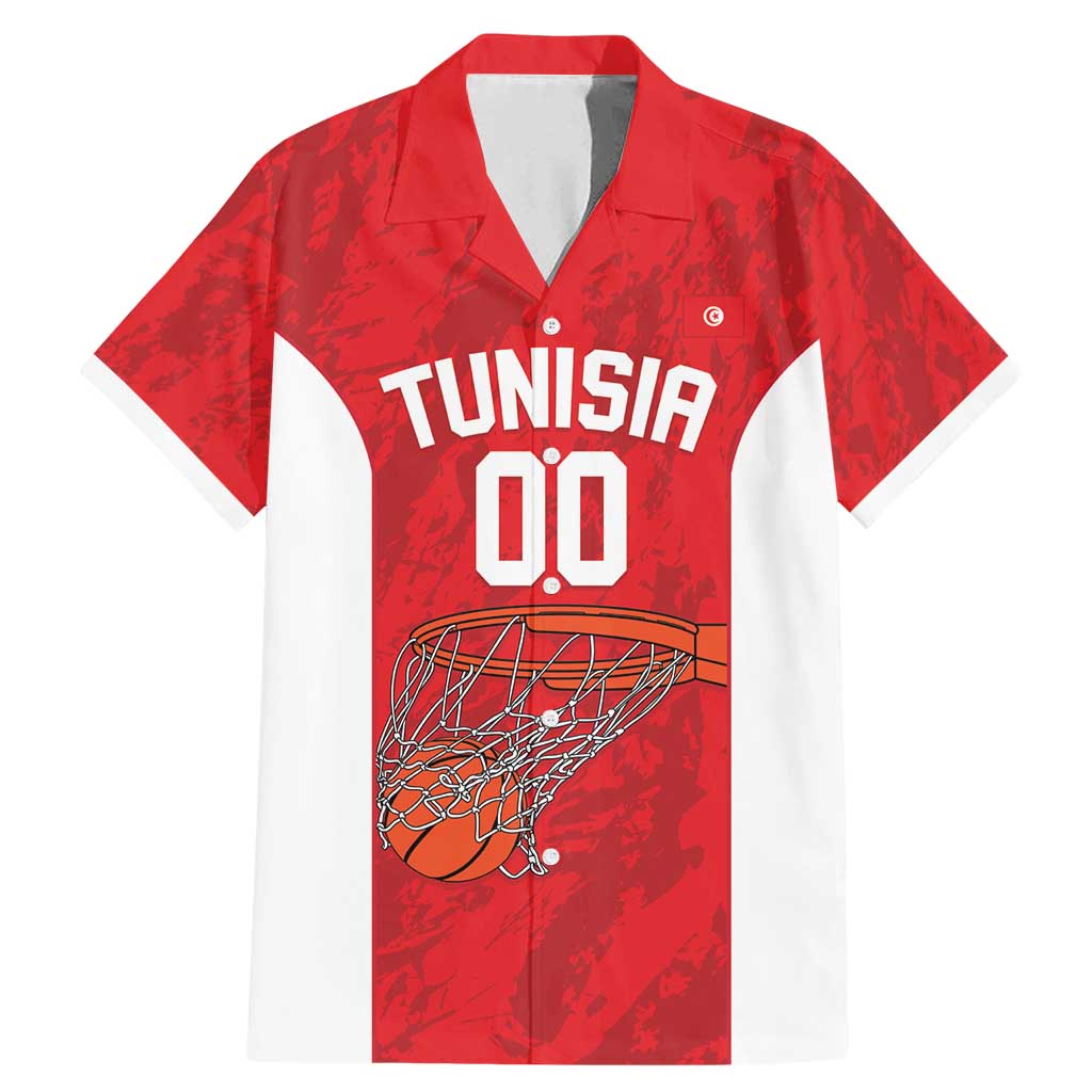 Tunisia Basketball Custom Family Matching Mermaid Dress and Hawaiian Shirt Go Champions Eagles of Carthage - Wonder Print Shop