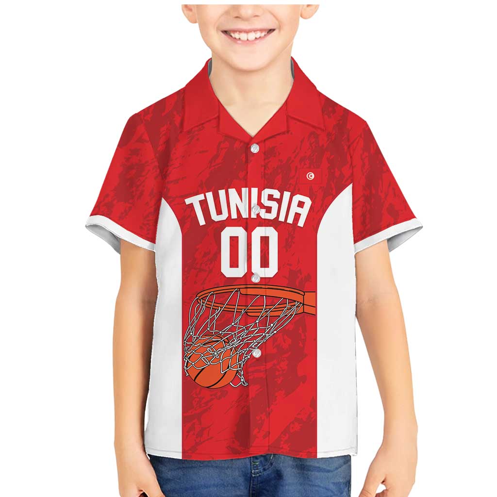 Tunisia Basketball Custom Family Matching Mermaid Dress and Hawaiian Shirt Go Champions Eagles of Carthage - Wonder Print Shop