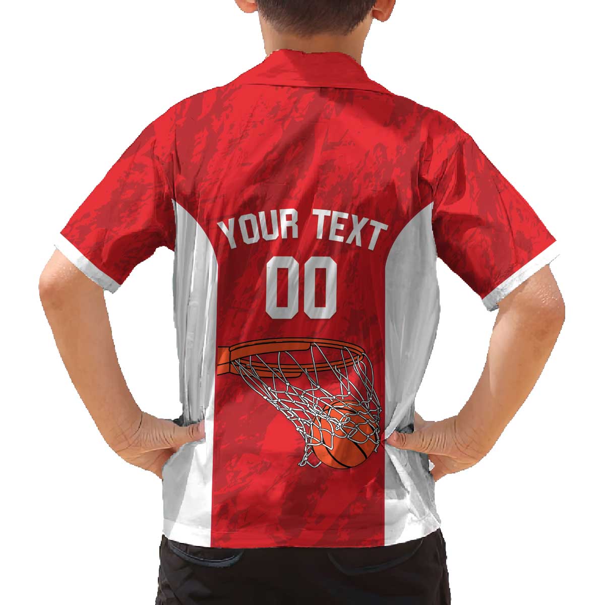 Tunisia Basketball Custom Family Matching Off The Shoulder Long Sleeve Dress and Hawaiian Shirt Go Champions Eagles of Carthage - Wonder Print Shop