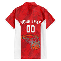 Tunisia Basketball Custom Family Matching Off The Shoulder Long Sleeve Dress and Hawaiian Shirt Go Champions Eagles of Carthage - Wonder Print Shop