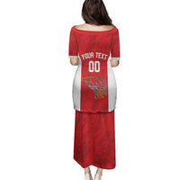 Tunisia Basketball Custom Family Matching Puletasi and Hawaiian Shirt Go Champions Eagles of Carthage - Wonder Print Shop