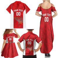 Tunisia Basketball Custom Family Matching Summer Maxi Dress and Hawaiian Shirt Go Champions Eagles of Carthage - Wonder Print Shop