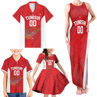 Tunisia Basketball Custom Family Matching Tank Maxi Dress and Hawaiian Shirt Go Champions Eagles of Carthage - Wonder Print Shop