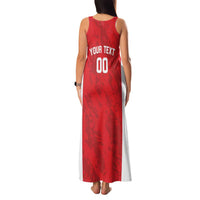 Tunisia Basketball Custom Family Matching Tank Maxi Dress and Hawaiian Shirt Go Champions Eagles of Carthage - Wonder Print Shop