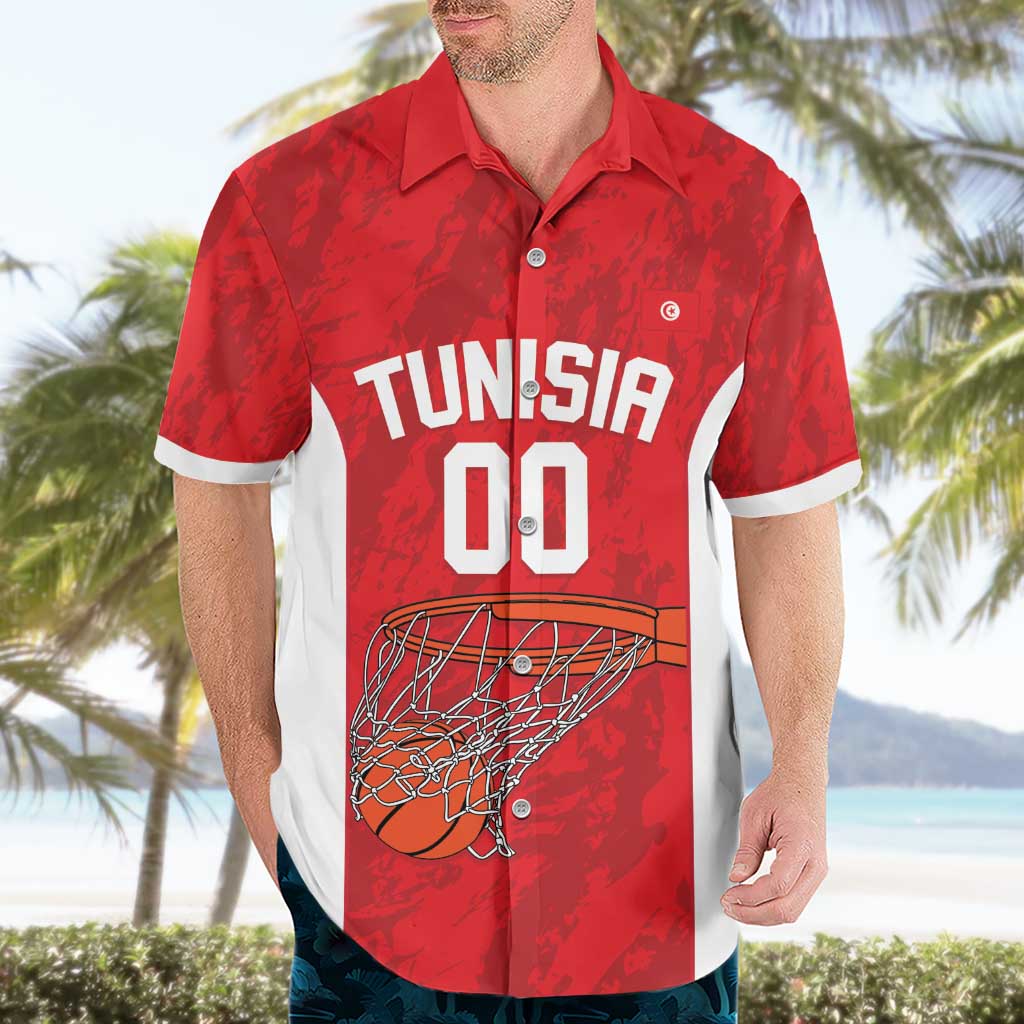 Tunisia Basketball Custom Hawaiian Shirt Go Champions Eagles of Carthage - Wonder Print Shop