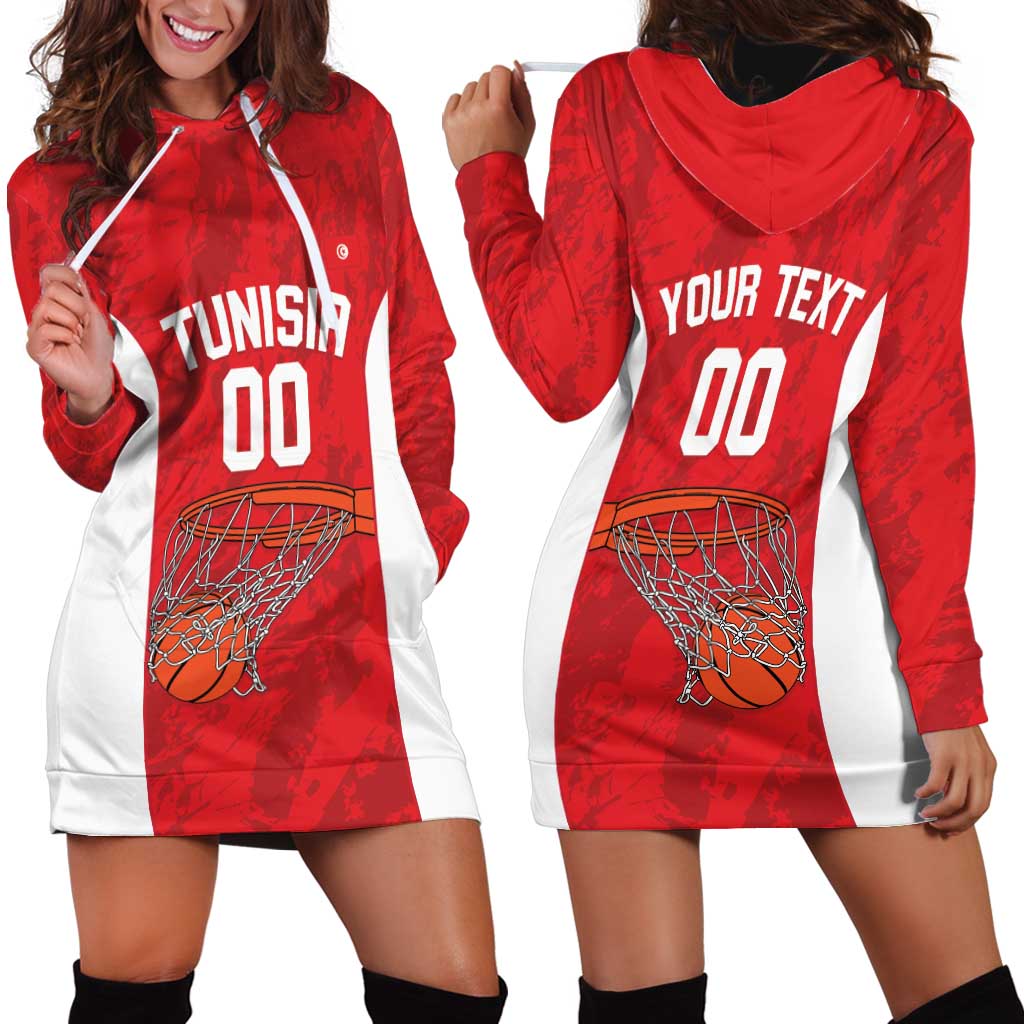 Tunisia Basketball Custom Hoodie Dress Go Champions Eagles of Carthage - Wonder Print Shop