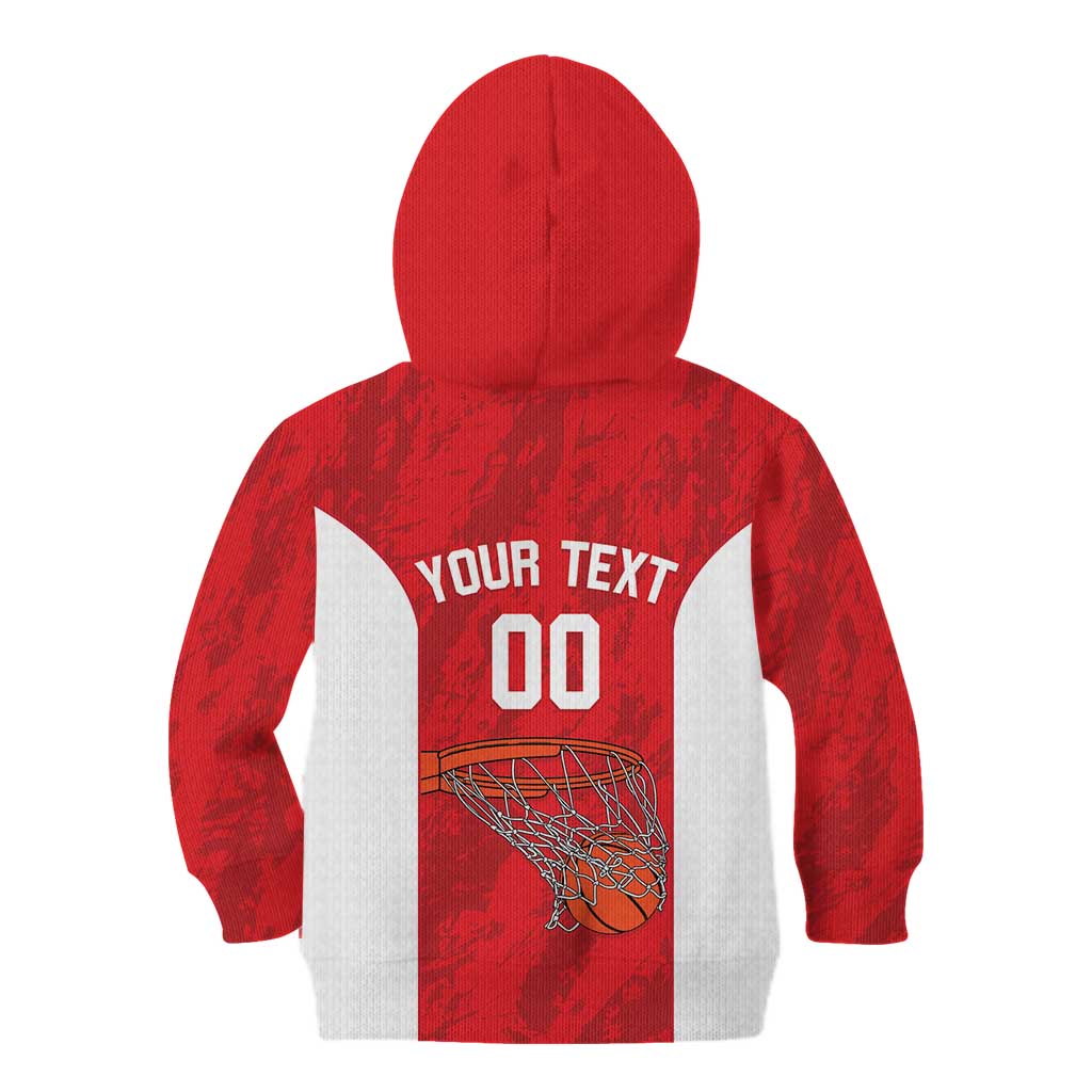 Tunisia Basketball Custom Kid Hoodie Go Champions Eagles of Carthage - Wonder Print Shop