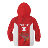 Tunisia Basketball Custom Kid Hoodie Go Champions Eagles of Carthage - Wonder Print Shop