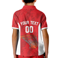 Tunisia Basketball Custom Kid Polo Shirt Go Champions Eagles of Carthage - Wonder Print Shop