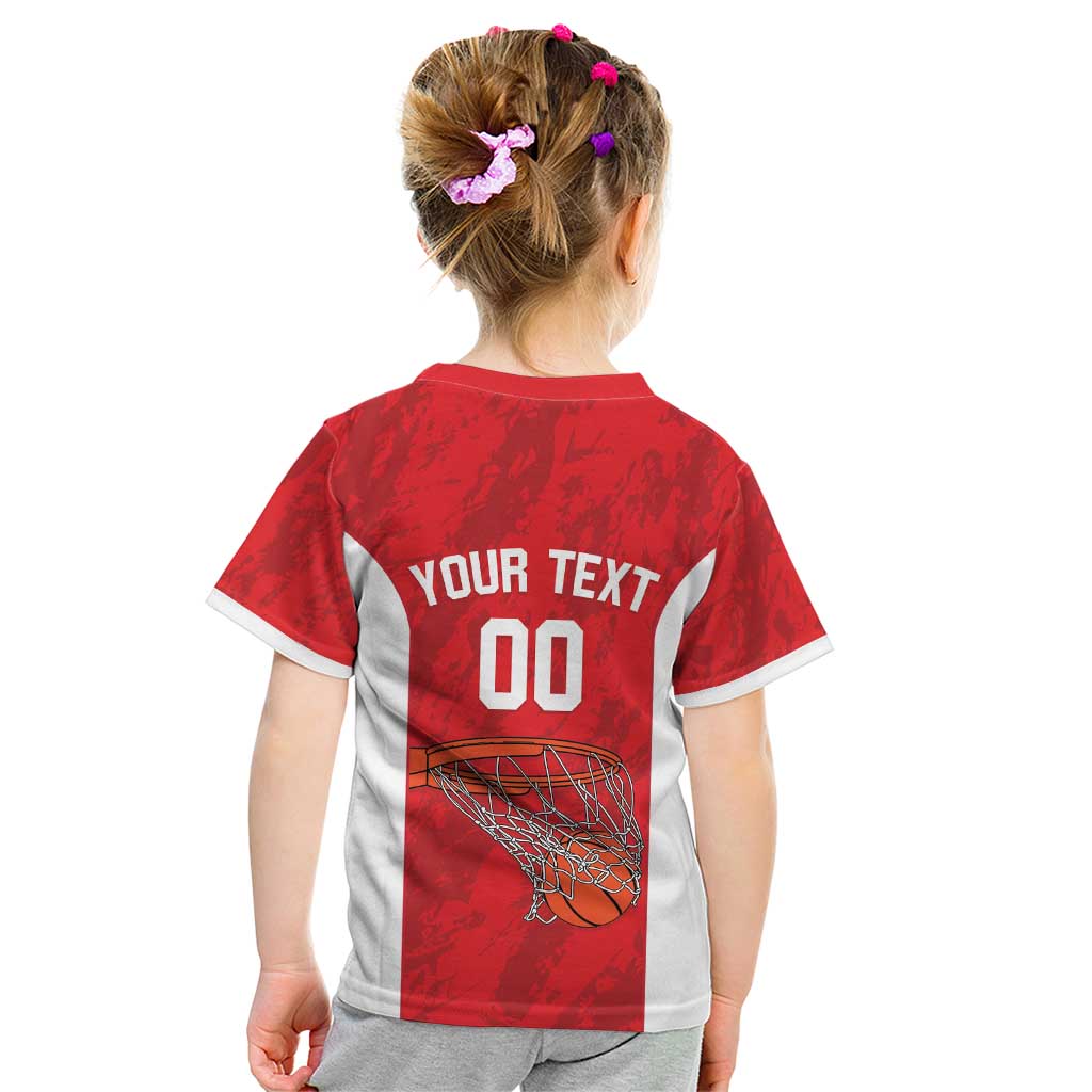 Tunisia Basketball Custom Kid T Shirt Go Champions Eagles of Carthage - Wonder Print Shop