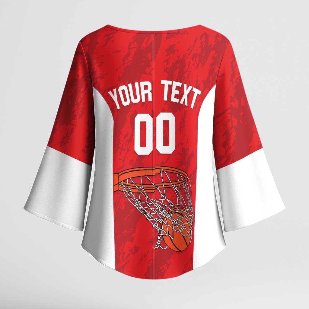 Tunisia Basketball Custom Kimono Sleeve Blouse Go Champions Eagles of Carthage - Wonder Print Shop