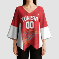 Tunisia Basketball Custom Kimono Sleeve Blouse Go Champions Eagles of Carthage - Wonder Print Shop