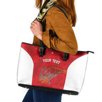 Tunisia Basketball Custom Leather Tote Bag Go Champions Eagles of Carthage - Wonder Print Shop