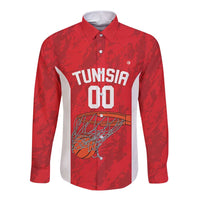 Tunisia Basketball Custom Long Sleeve Button Shirt Go Champions Eagles of Carthage - Wonder Print Shop