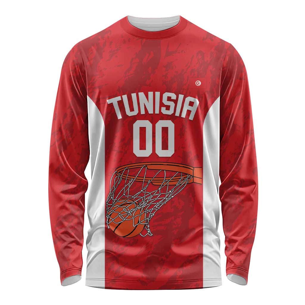 Tunisia Basketball Custom Long Sleeve Shirt Go Champions Eagles of Carthage - Wonder Print Shop