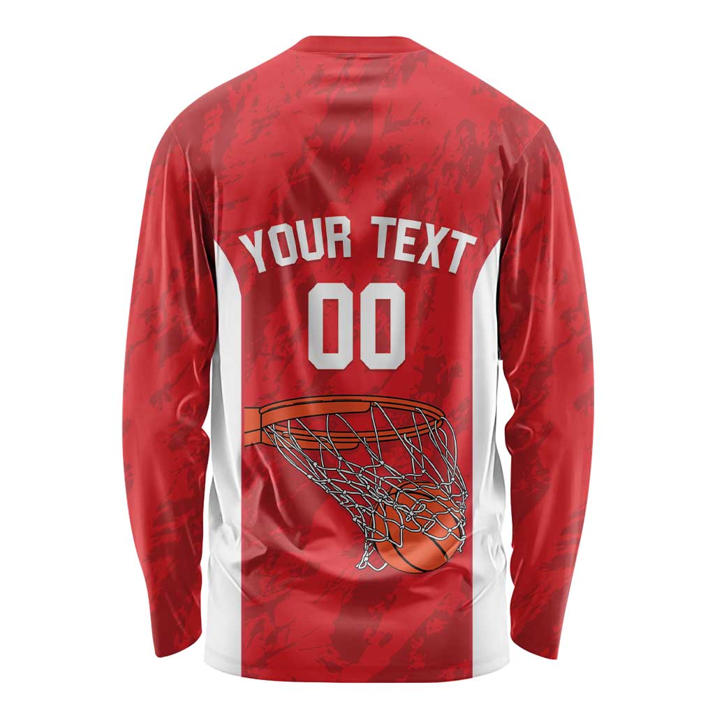 Tunisia Basketball Custom Long Sleeve Shirt Go Champions Eagles of Carthage - Wonder Print Shop