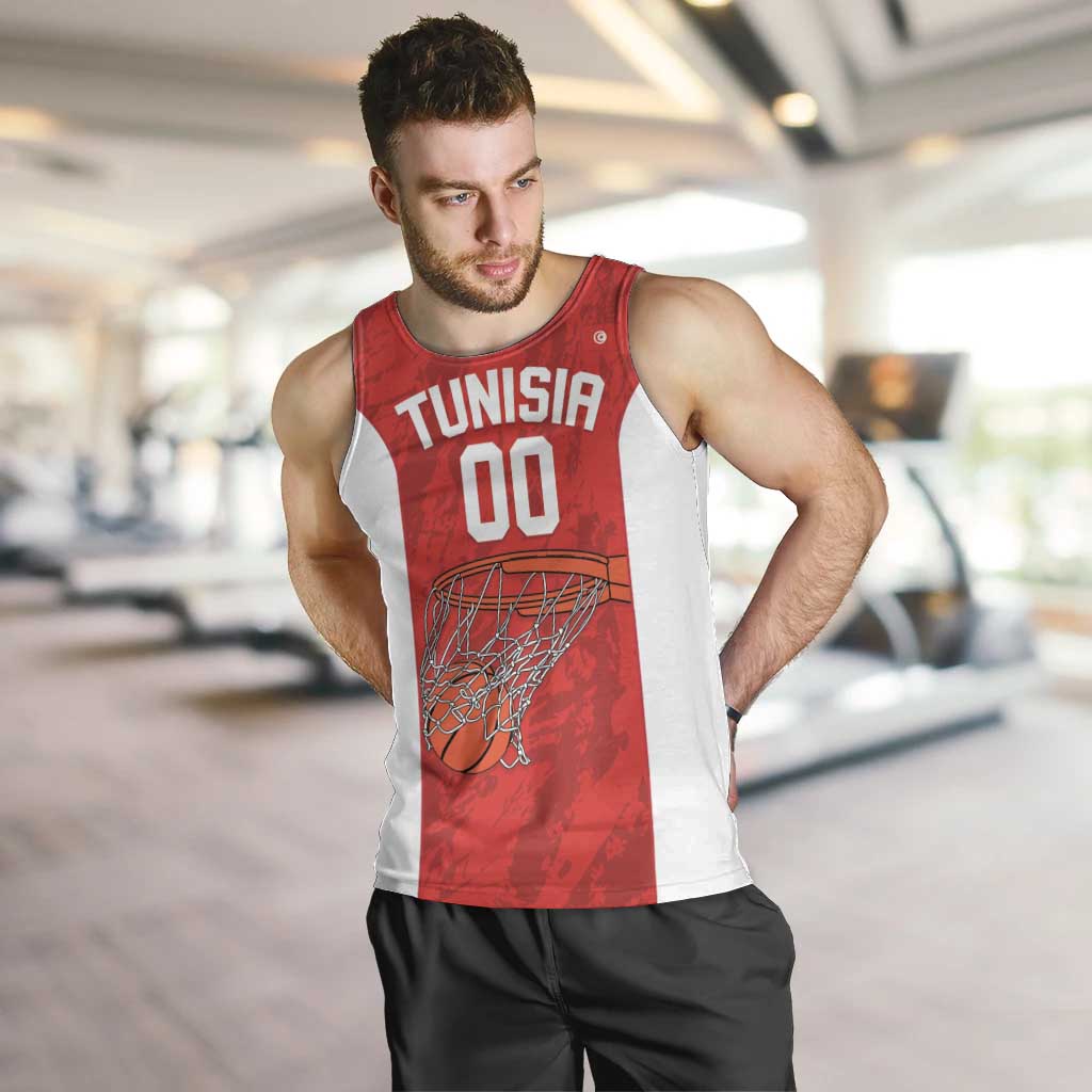 Tunisia Basketball Custom Men Tank Top Go Champions Eagles of Carthage - Wonder Print Shop