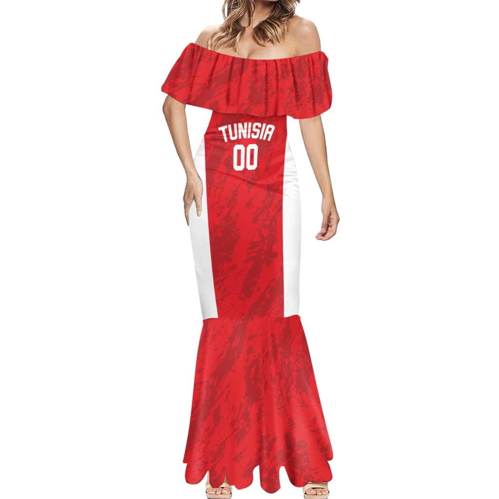 Tunisia Basketball Custom Mermaid Dress Go Champions Eagles of Carthage - Wonder Print Shop