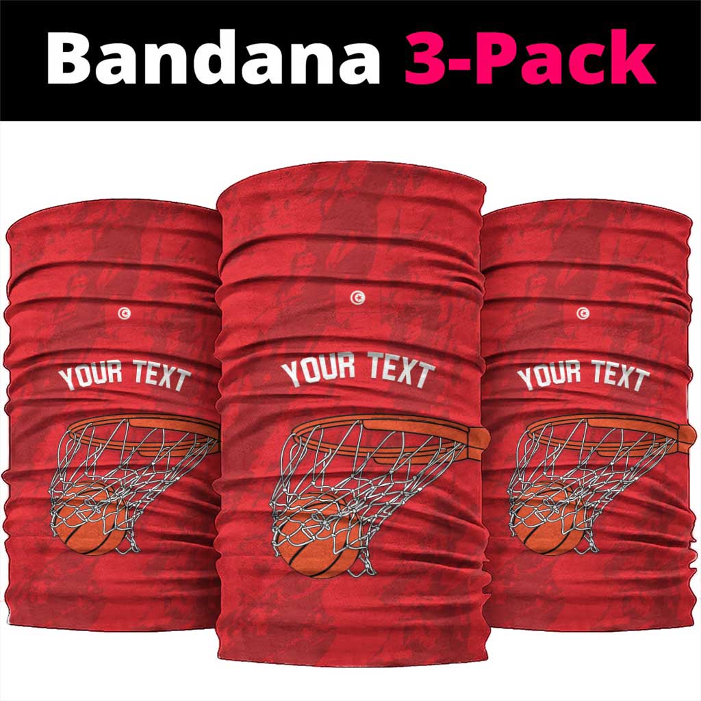 Tunisia Basketball Custom Neck Gaiter Go Champions Eagles of Carthage - Wonder Print Shop