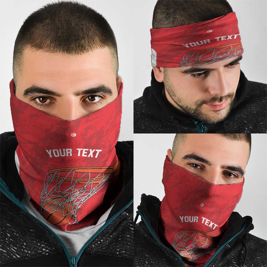 Tunisia Basketball Custom Neck Gaiter Go Champions Eagles of Carthage - Wonder Print Shop