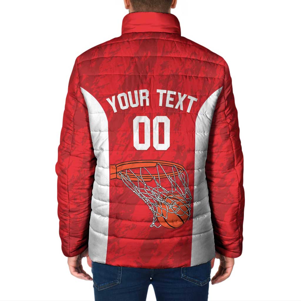Tunisia Basketball Custom Padded Jacket Go Champions Eagles of Carthage - Wonder Print Shop