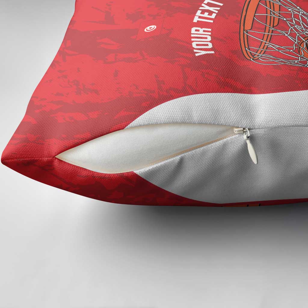 Tunisia Basketball Custom Pillow Cover Go Champions Eagles of Carthage - Wonder Print Shop