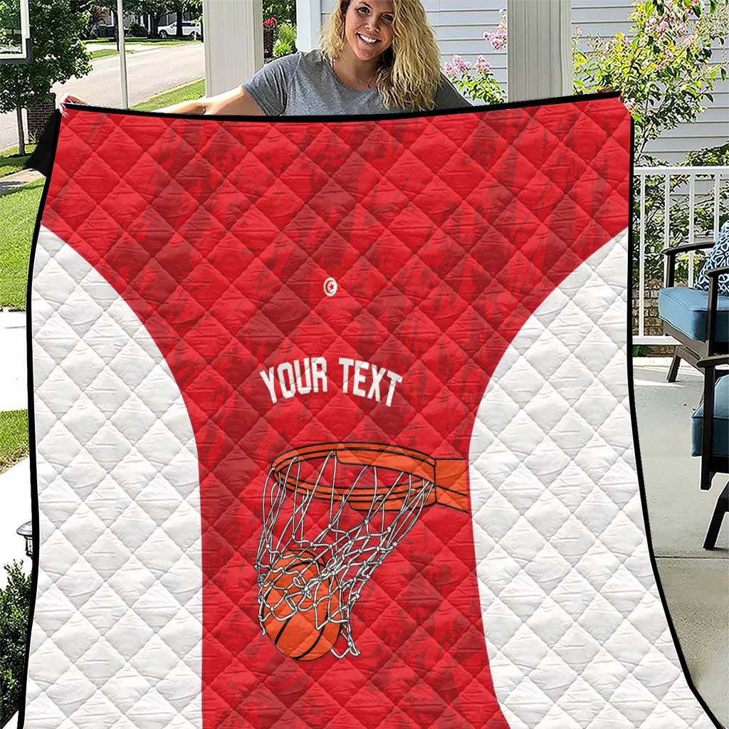 Tunisia Basketball Custom Quilt Go Champions Eagles of Carthage - Wonder Print Shop