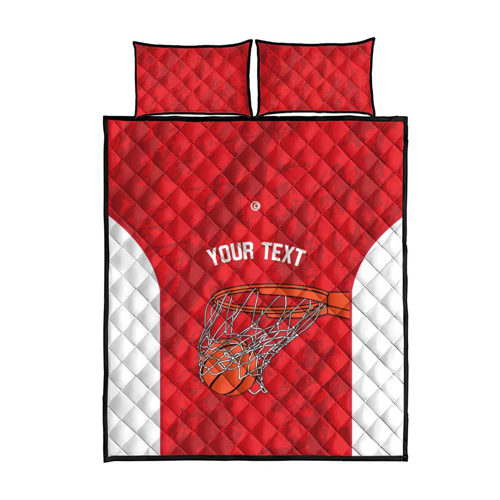 Tunisia Basketball Custom Quilt Bed Set Go Champions Eagles of Carthage - Wonder Print Shop
