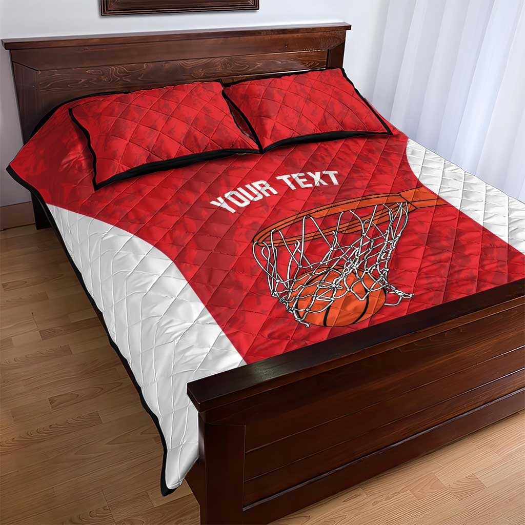 Tunisia Basketball Custom Quilt Bed Set Go Champions Eagles of Carthage - Wonder Print Shop