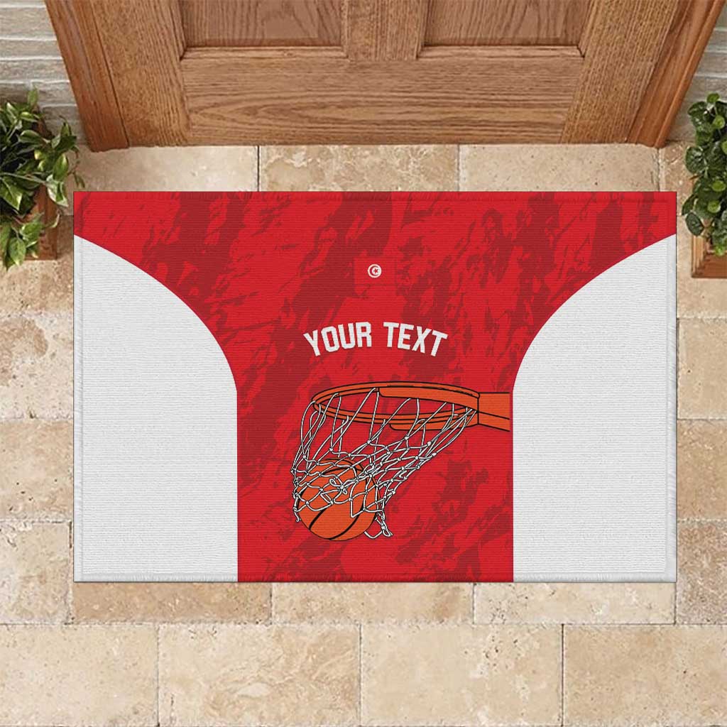 Tunisia Basketball Custom Rubber Doormat Go Champions Eagles of Carthage - Wonder Print Shop