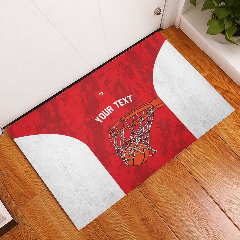 Tunisia Basketball Custom Rubber Doormat Go Champions Eagles of Carthage - Wonder Print Shop