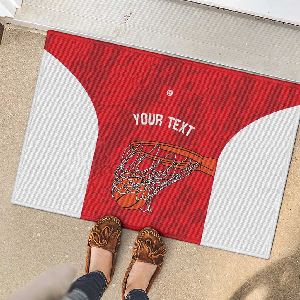 Tunisia Basketball Custom Rubber Doormat Go Champions Eagles of Carthage - Wonder Print Shop