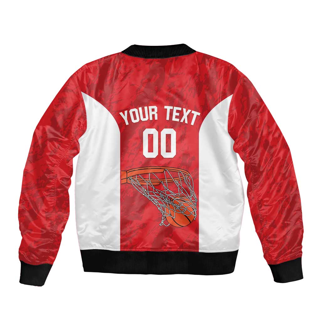 Tunisia Basketball Custom Sleeve Zip Bomber Jacket Go Champions Eagles of Carthage - Wonder Print Shop