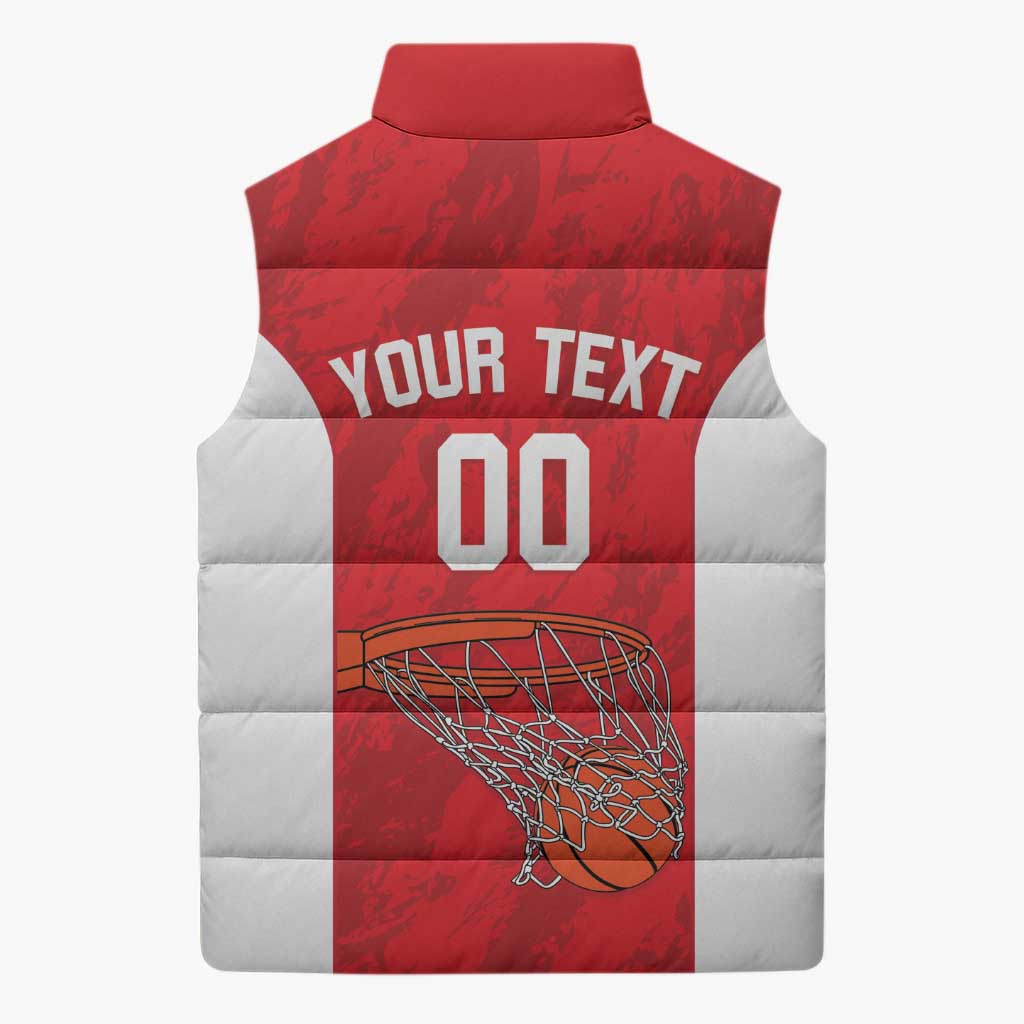 Tunisia Basketball Custom Sleeveless Puffer Jacket Go Champions Eagles of Carthage - Wonder Print Shop