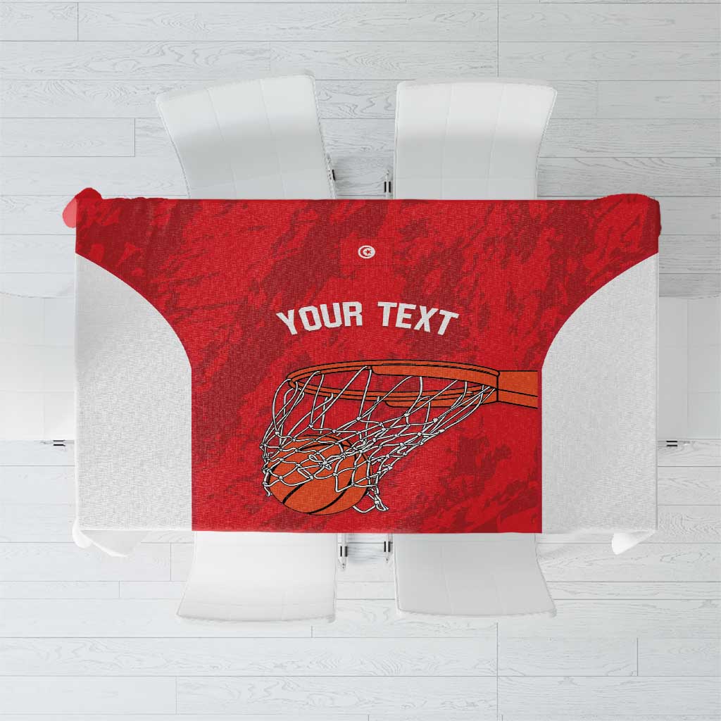 Tunisia Basketball Custom Tablecloth Go Champions Eagles of Carthage - Wonder Print Shop