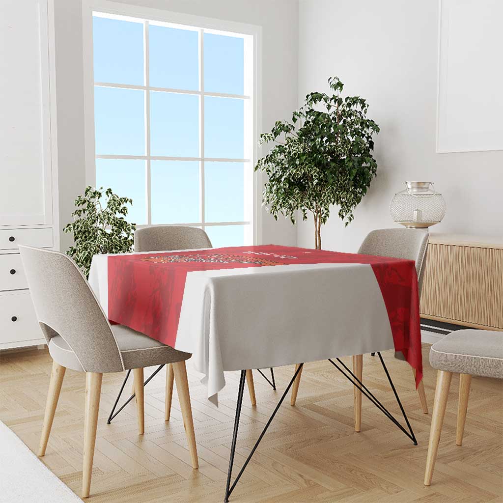 Tunisia Basketball Custom Tablecloth Go Champions Eagles of Carthage - Wonder Print Shop