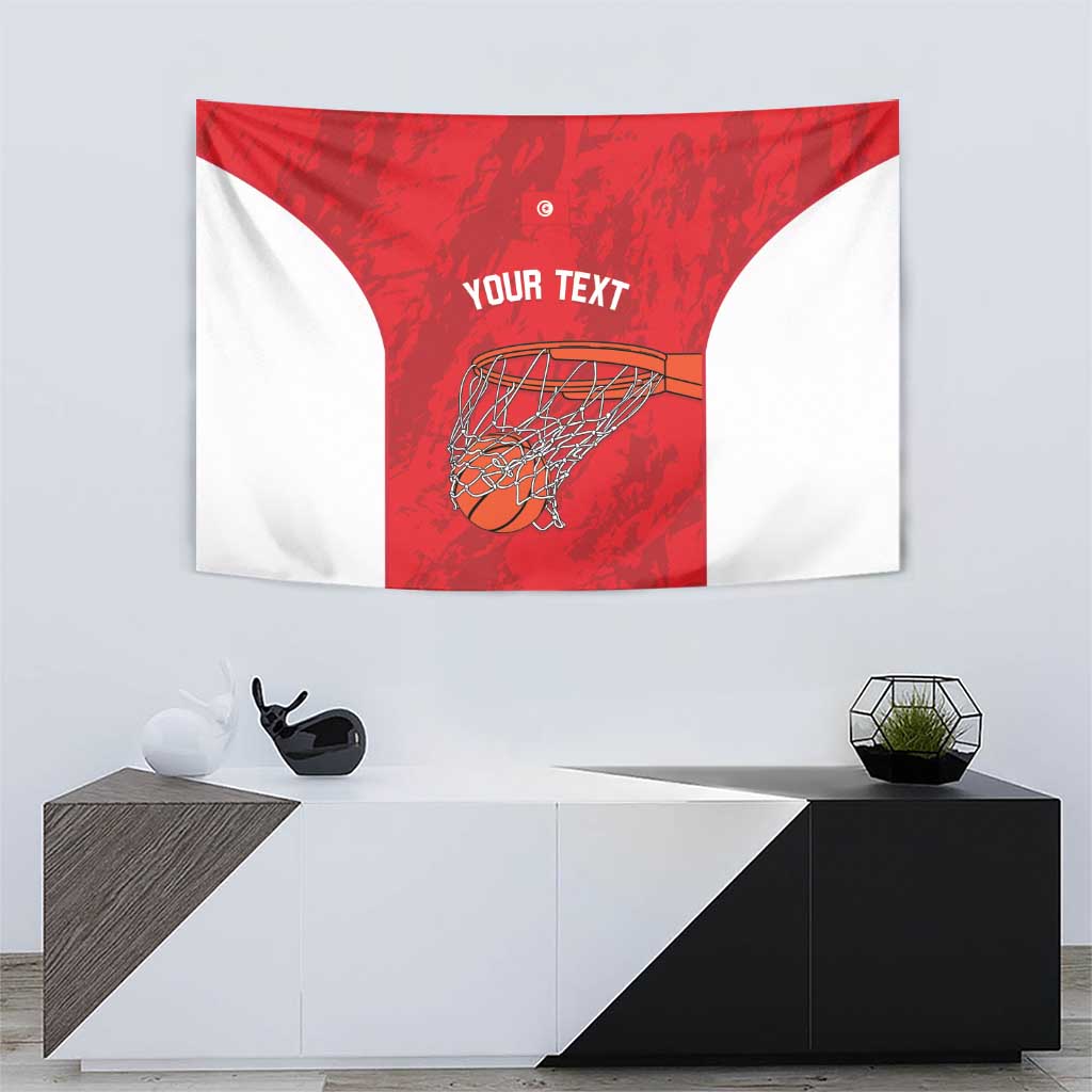 Tunisia Basketball Custom Tapestry Go Champions Eagles of Carthage - Wonder Print Shop