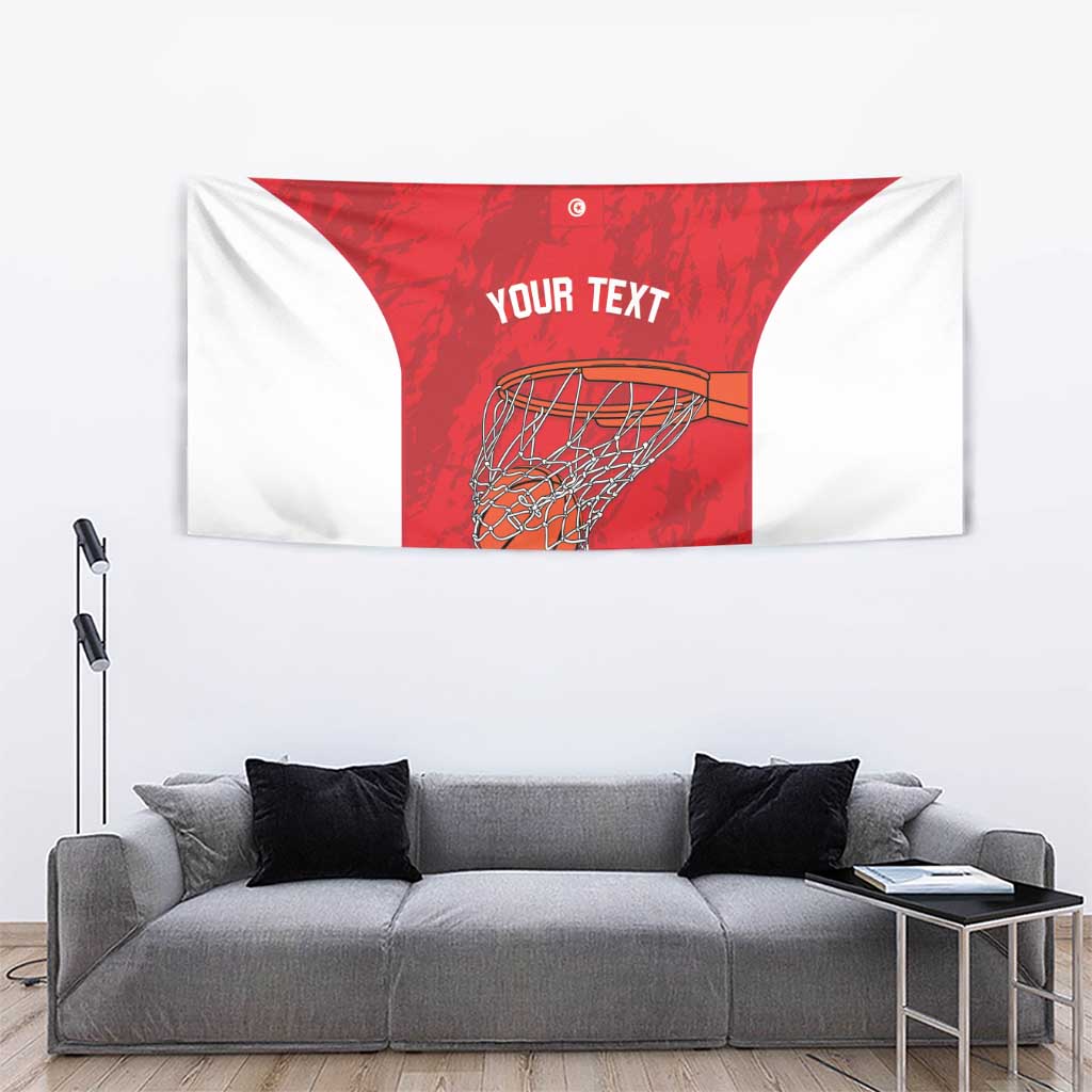 Tunisia Basketball Custom Tapestry Go Champions Eagles of Carthage - Wonder Print Shop