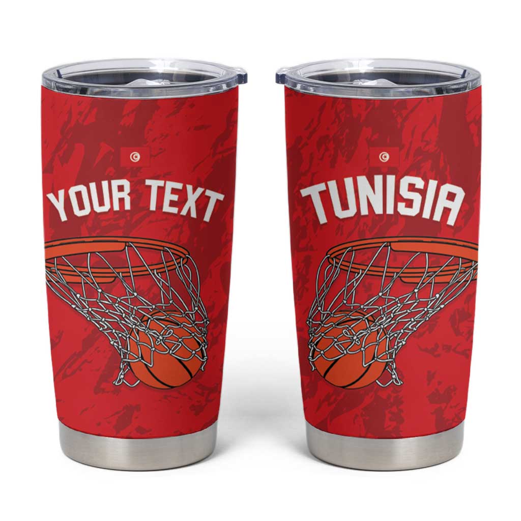 Tunisia Basketball Custom Tumbler Cup Go Champions Eagles of Carthage - Wonder Print Shop